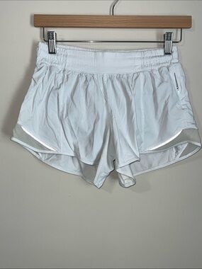 Lululemon Hotty Hot Short Long 4" Size 6 White
